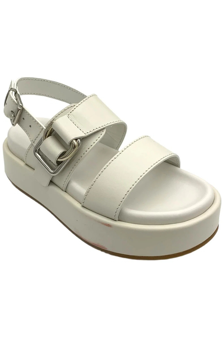 Donald Pliner Women's Ula Platform Sandal Calf Off White - Medium